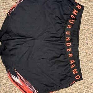 Under Armour Black Shorts with Red Trim